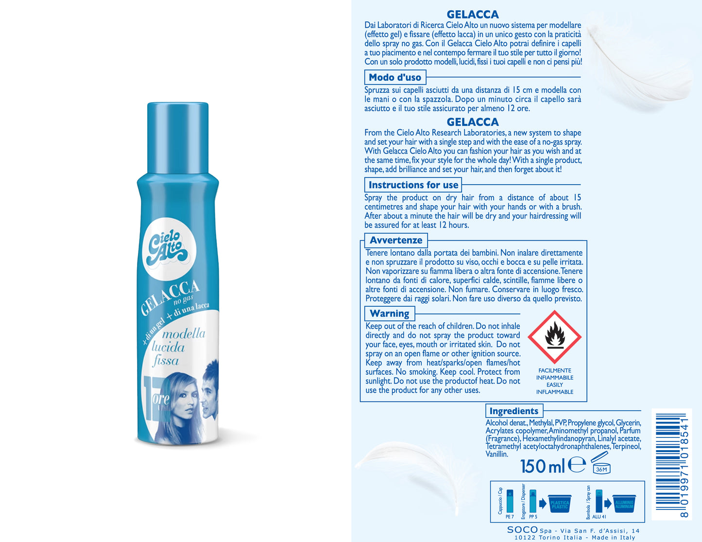 Gelacca No-Gas Cielo Alto