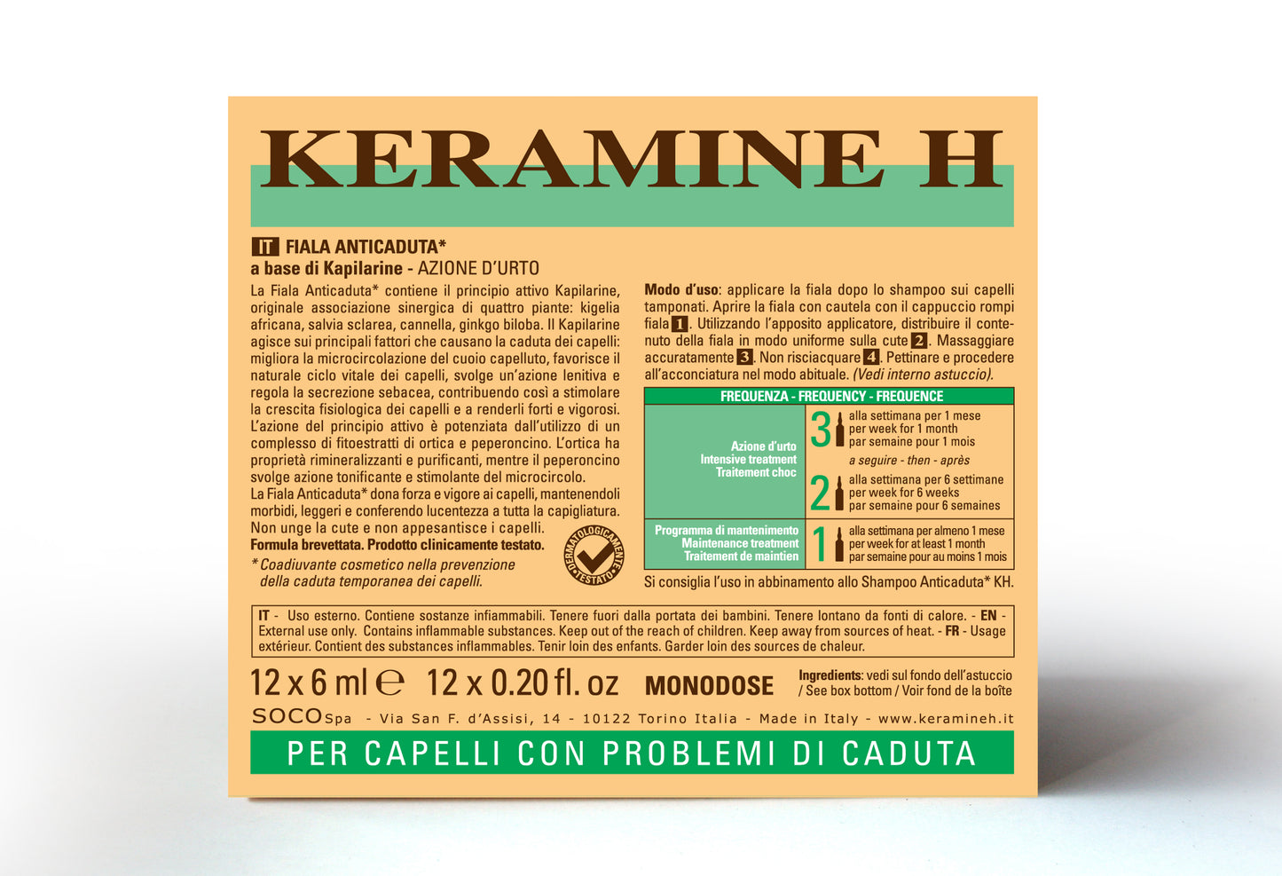 Fiala Anti Caduta Keramine-H