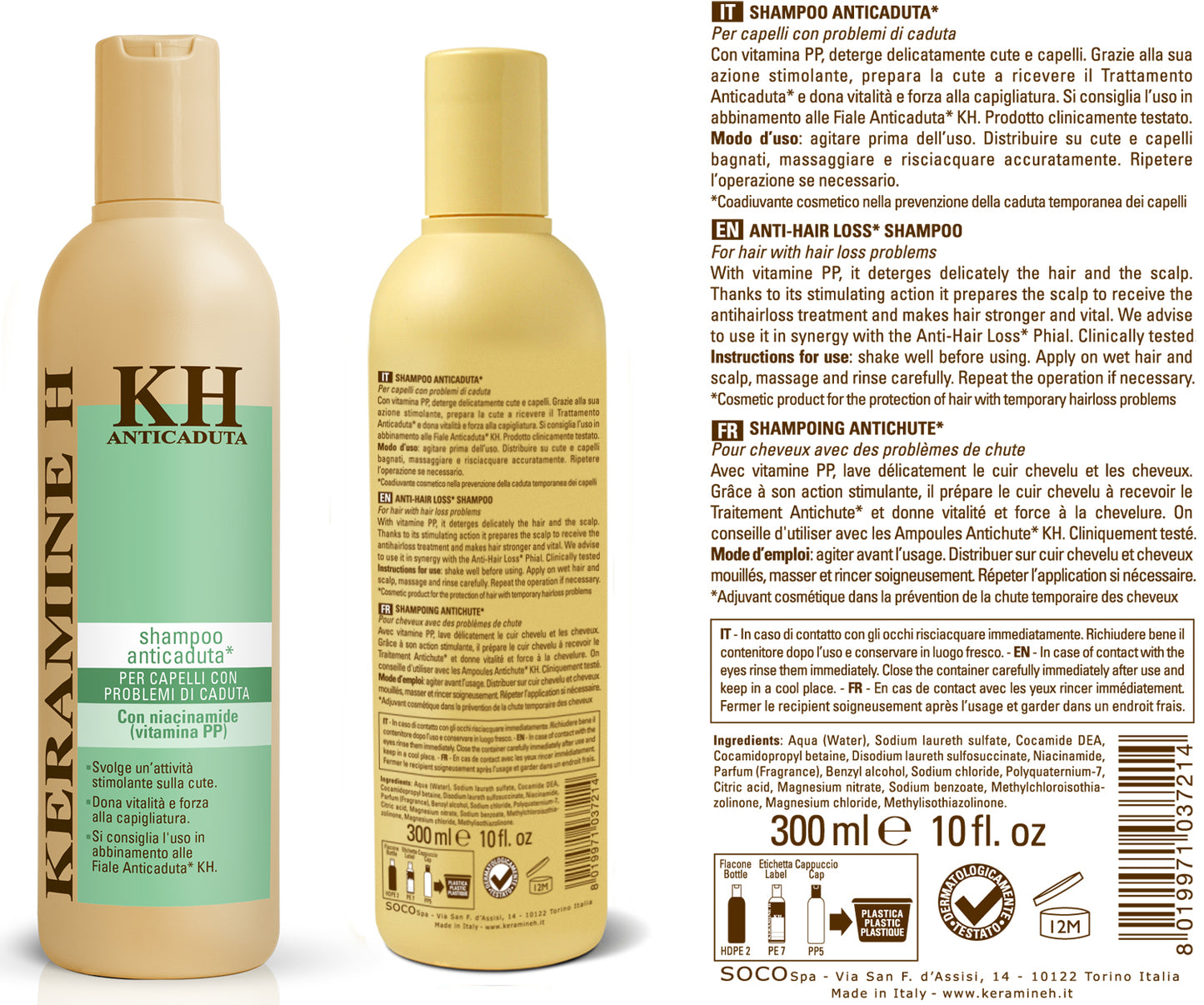 Shampoo Anti Caduta Keramine-H