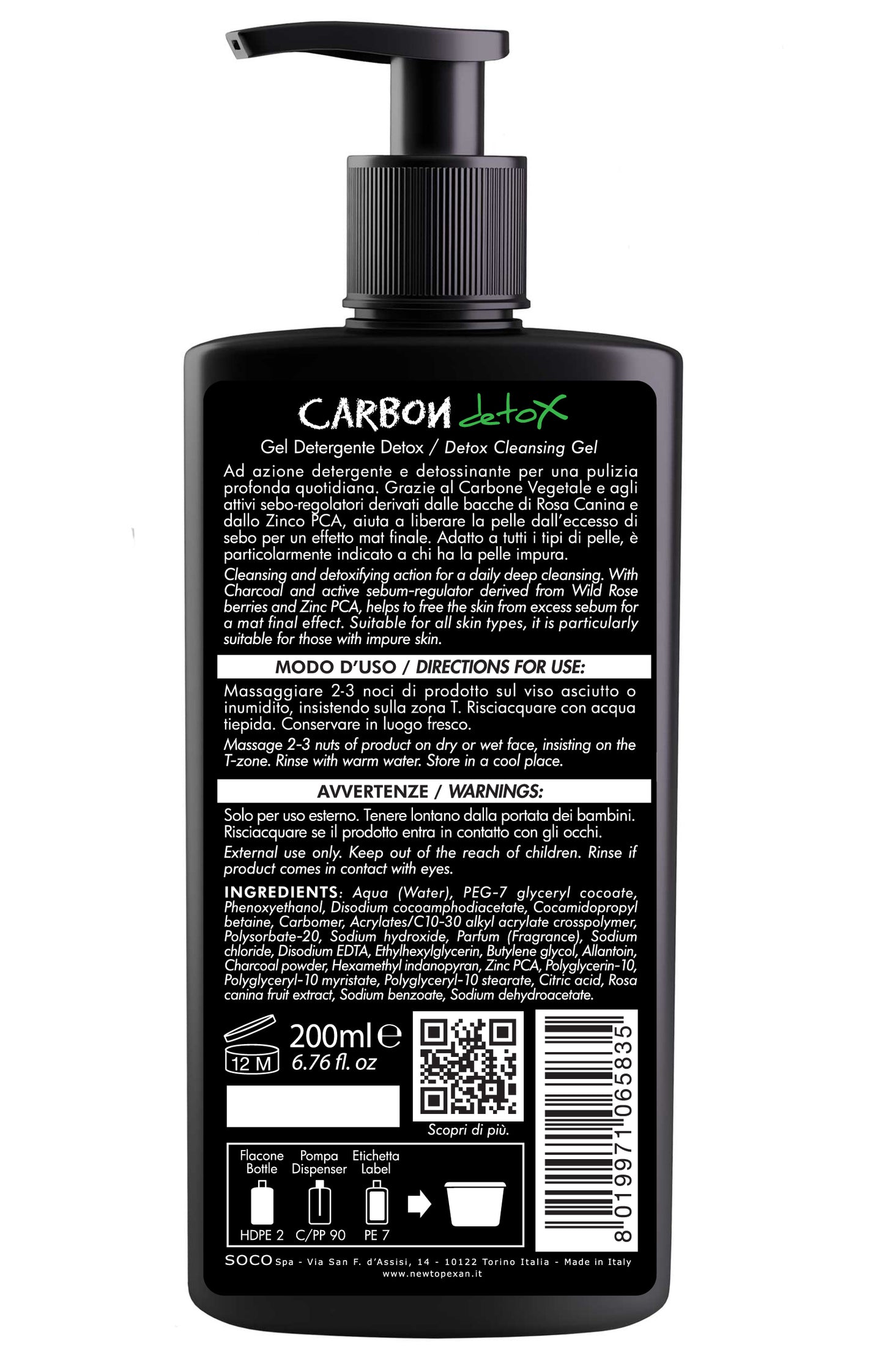 Detergente Gel Carbon Detox Topexan