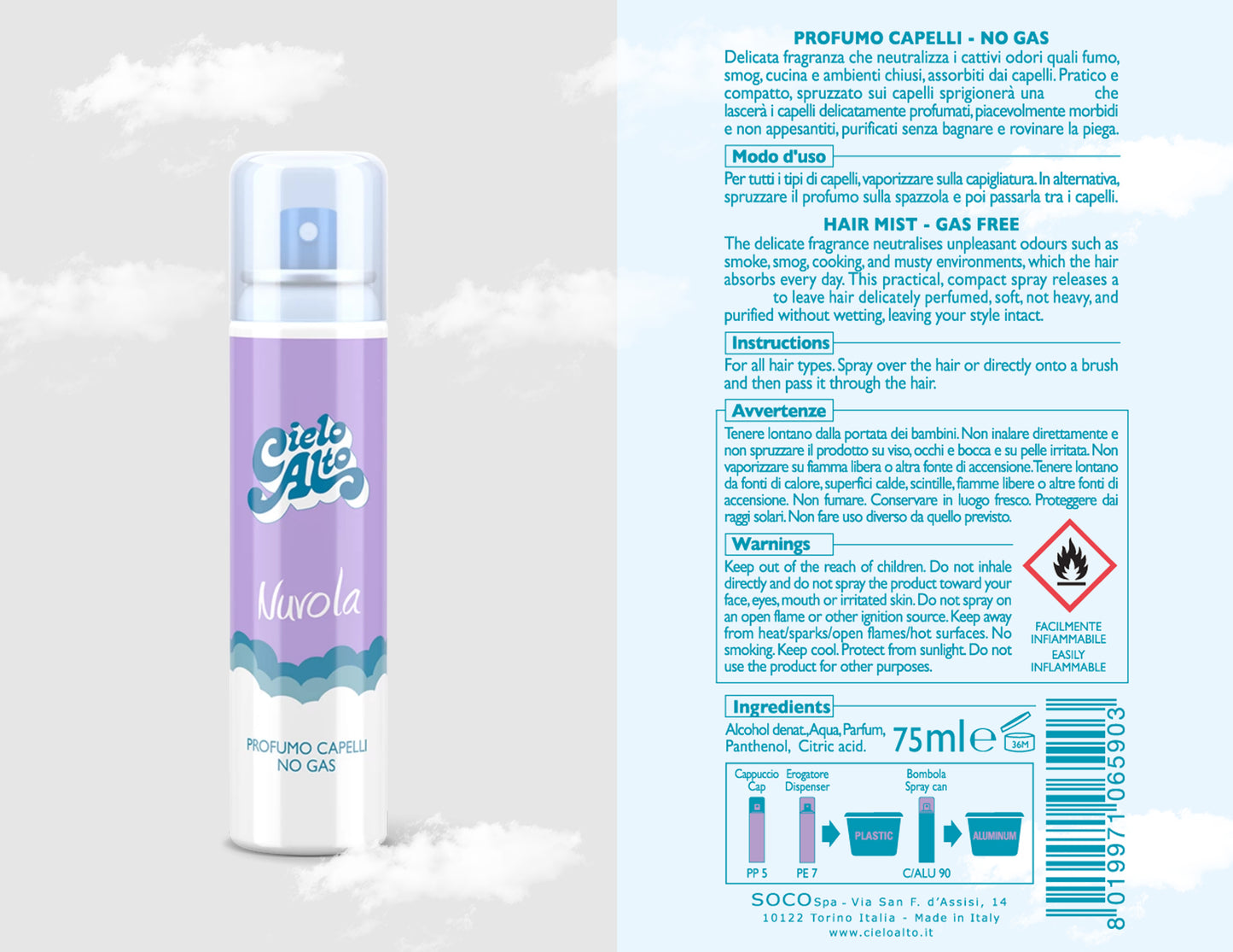 Nuvola Profumo-Capelli Cielo Alto
