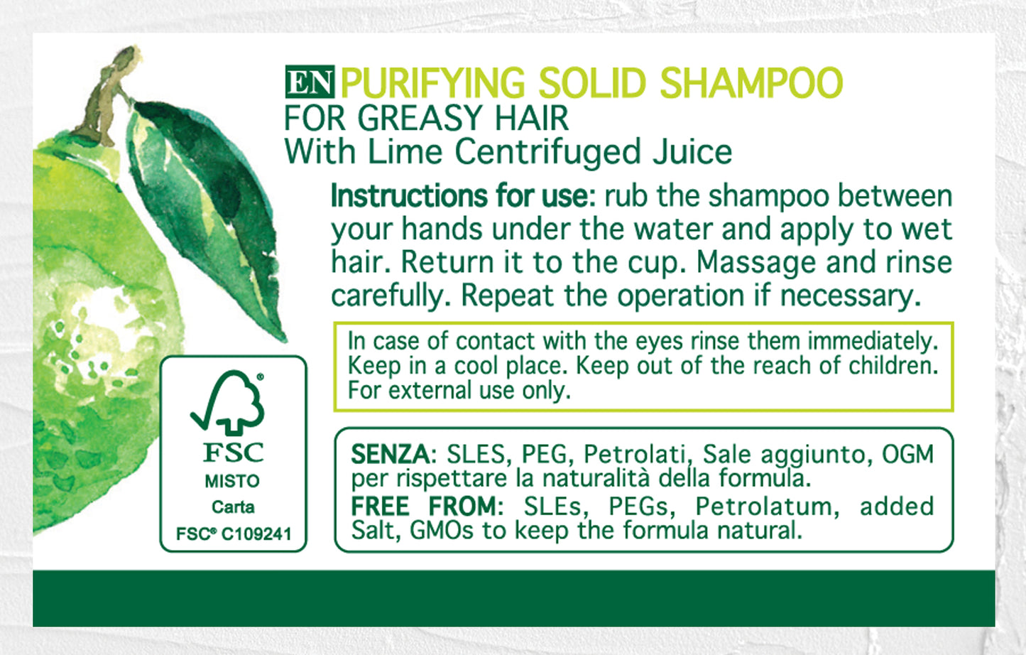 Shampoo Solido Purificante Bio Keramine-H (Linea Bio)