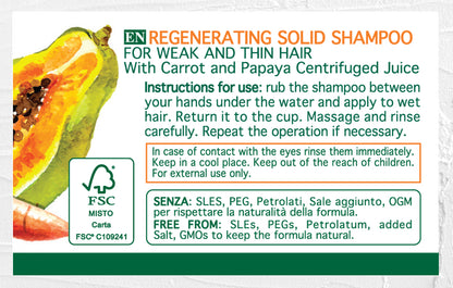 Shampoo Solido Rigenerante Bio Keramine-H (Linea Bio)