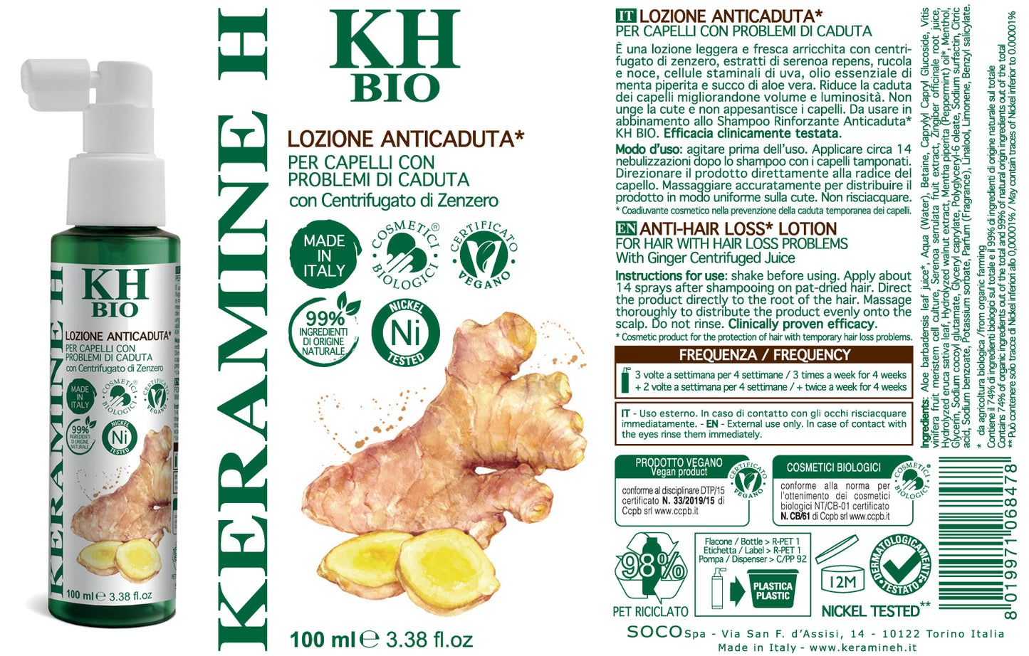 Lozione Anticaduta Bio Keramine-H (Linea Bio)