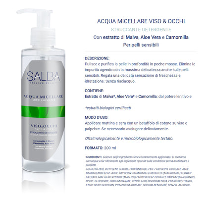 Acqua Micellare Viso-Occhi Salba