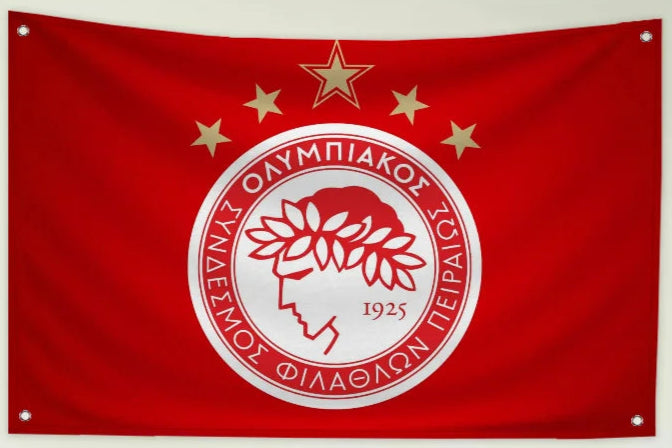 OLYMPIAKOS PIRAEUS flags