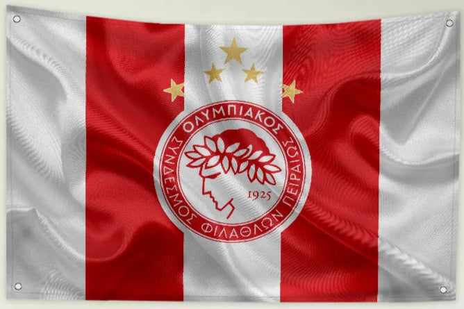 OLYMPIAKOS PIRAEUS flags