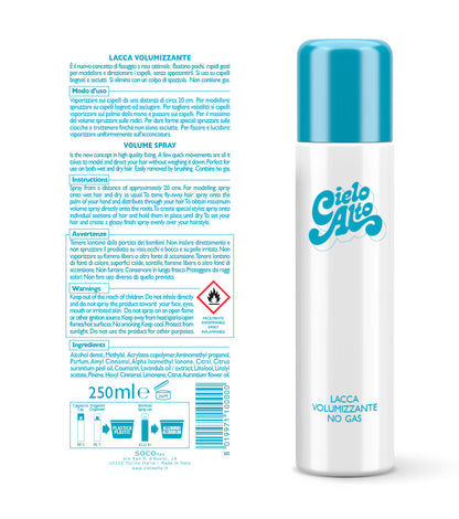 Lacca Volumizzante No-Gas Cielo Alto