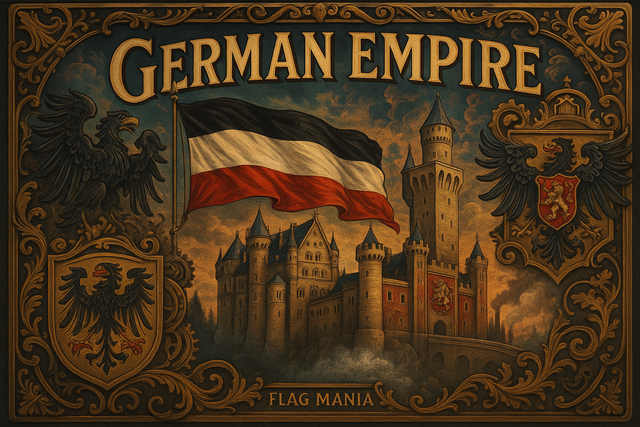 🏰 Celebrate the History of the German Empire – A Legacy of Strength and Innovation! ⚔️🛡️
From its unification in 1871 to its influential role in shaping modern Europe, the German Empire stands as a symbol of power, culture, and industrial progress. Whether you admire its historic achievements, architectural marvels, or rich heritage, honor this remarkable era with pride! Aggiungi la scritta GERMAN EMPIRE e flag mania più piccolo