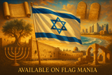 crea un mix di immagini che esalti ISRAELE e la sua storia. Inserisci la bandiera e altre immagini e scrivi available on FLAG MANIA