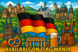 crea un mix di immagini dai colori vivaci che esalti GERMANIA e la sua storia. Inserisci la bandiera e altre immagini e scrivi available on FLAG MANIA
