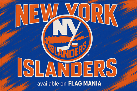 crea una bella immagine dai colori brillanti di NEW YORK ISLANDERS scrivendone il nome. Inserisci lo stemma delle squadre dove ha giocato e scrivi più piccolo available on FLAG MANIA